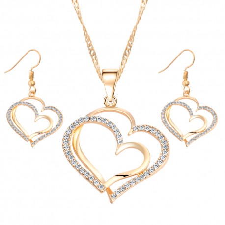 Parure romantique d'orée en forme de cœur