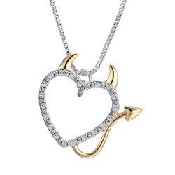 Collier amour cœur de petit diable